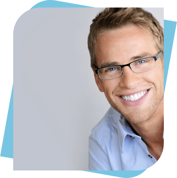 Man with glasses smiling
